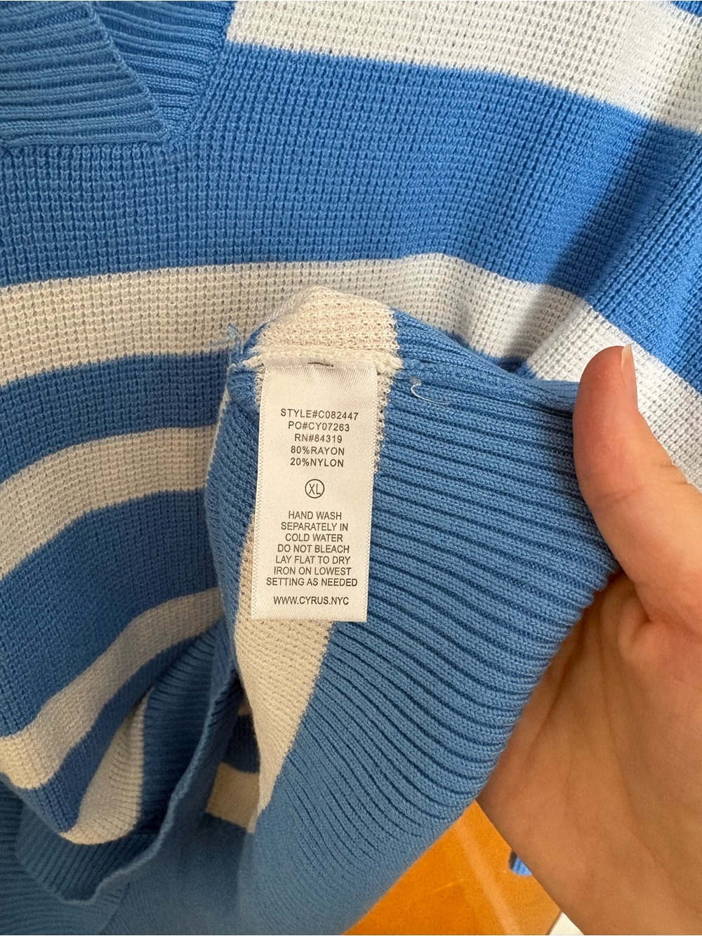 Cyrus blue stripe sweater - Picture 3 of 3